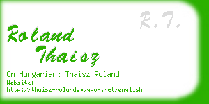 roland thaisz business card